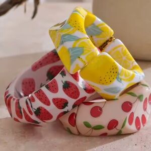 Cherry 🍒 Colorful Fruit Pattern women Bracelets